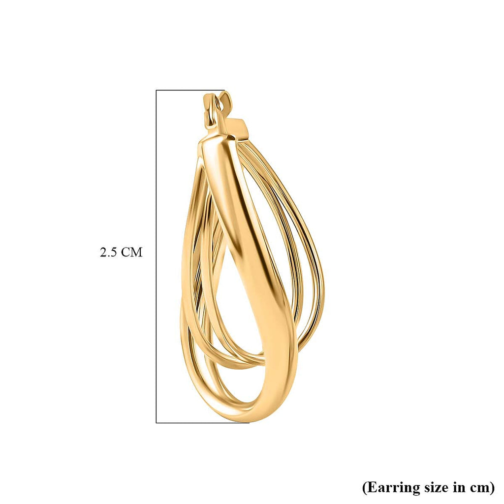 Vicenza Close Out - 9K Yellow Gold Earring with Clasp, Gold Wt.2.60 Gms.