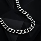 Vicenza Close Out - Rhodium Overlay Sterling Silver Curb Necklace (Size - 20), Silver Wt. 84.00 Gms