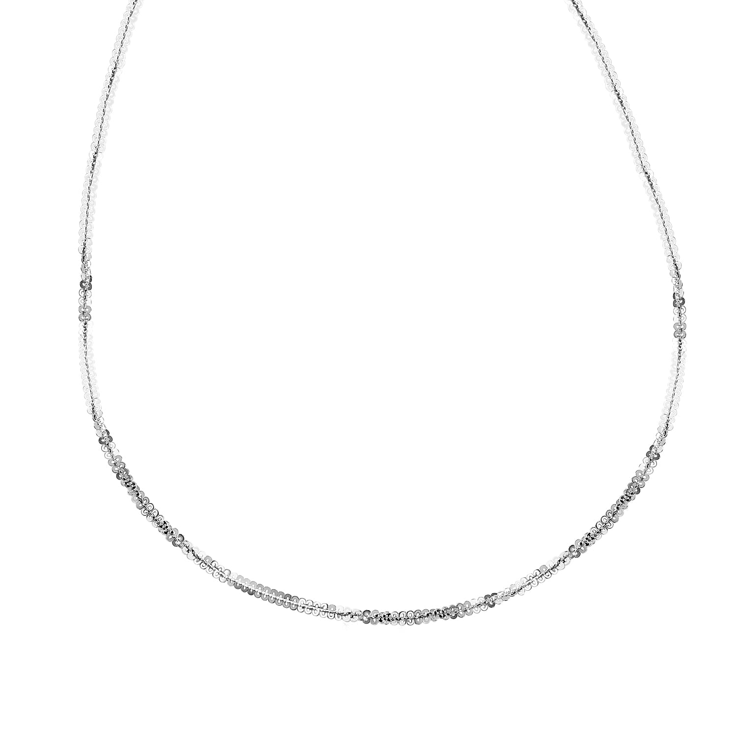 Vicenza Close Out- Sterling Silver Diamond Cut Rock Chain (Size - 30). 7566755 0