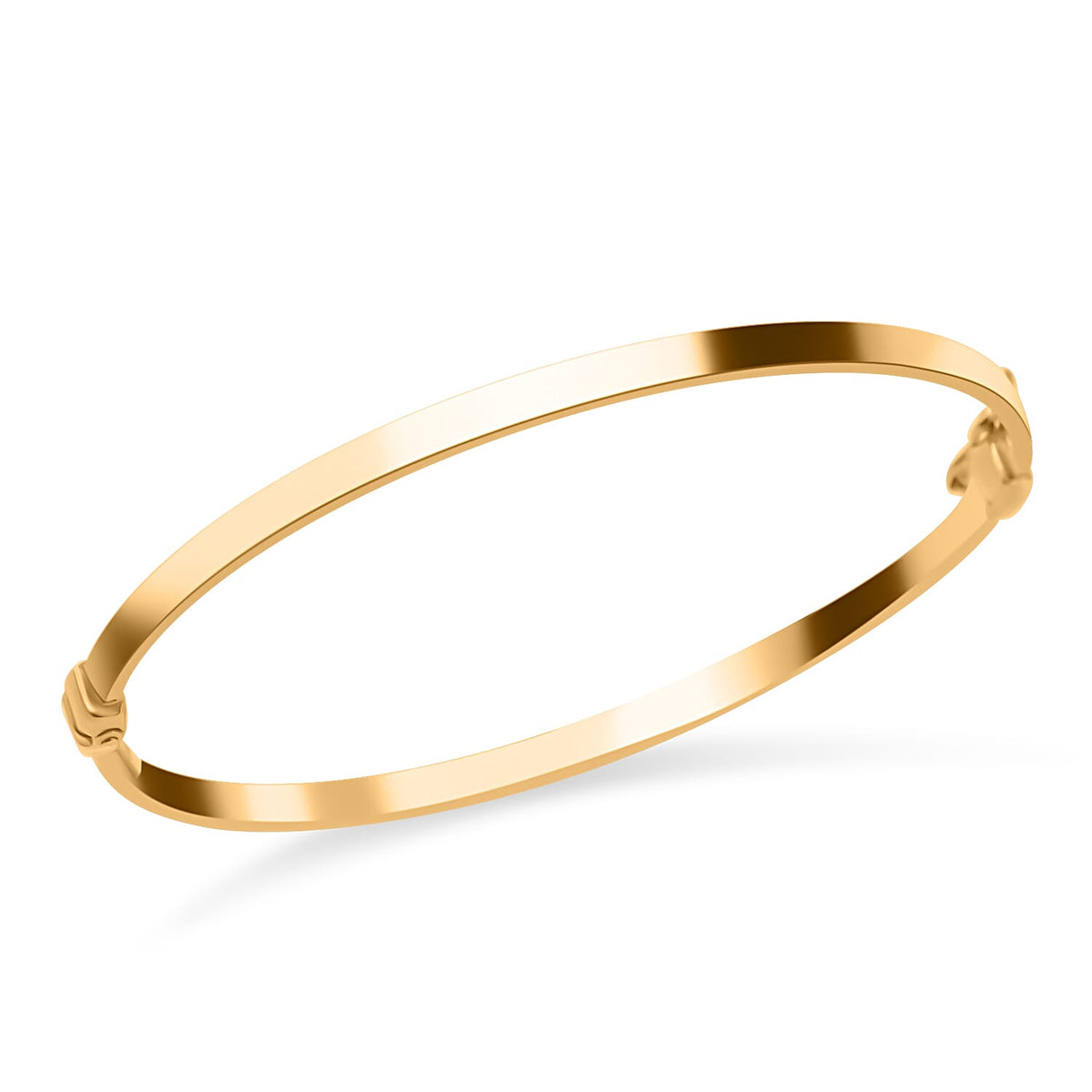 Vicenza Closeout - Designer Inspired 9K Yellow Gold Tube Bangle (Size - 7.0) 3.01 Grams 7386023 2