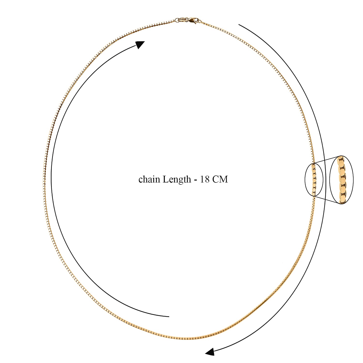 Vicenza Closeout - 9K Yellow Gold Box Necklace (Size - 20) Gold Wt. 3.10 Gms 7711137 5