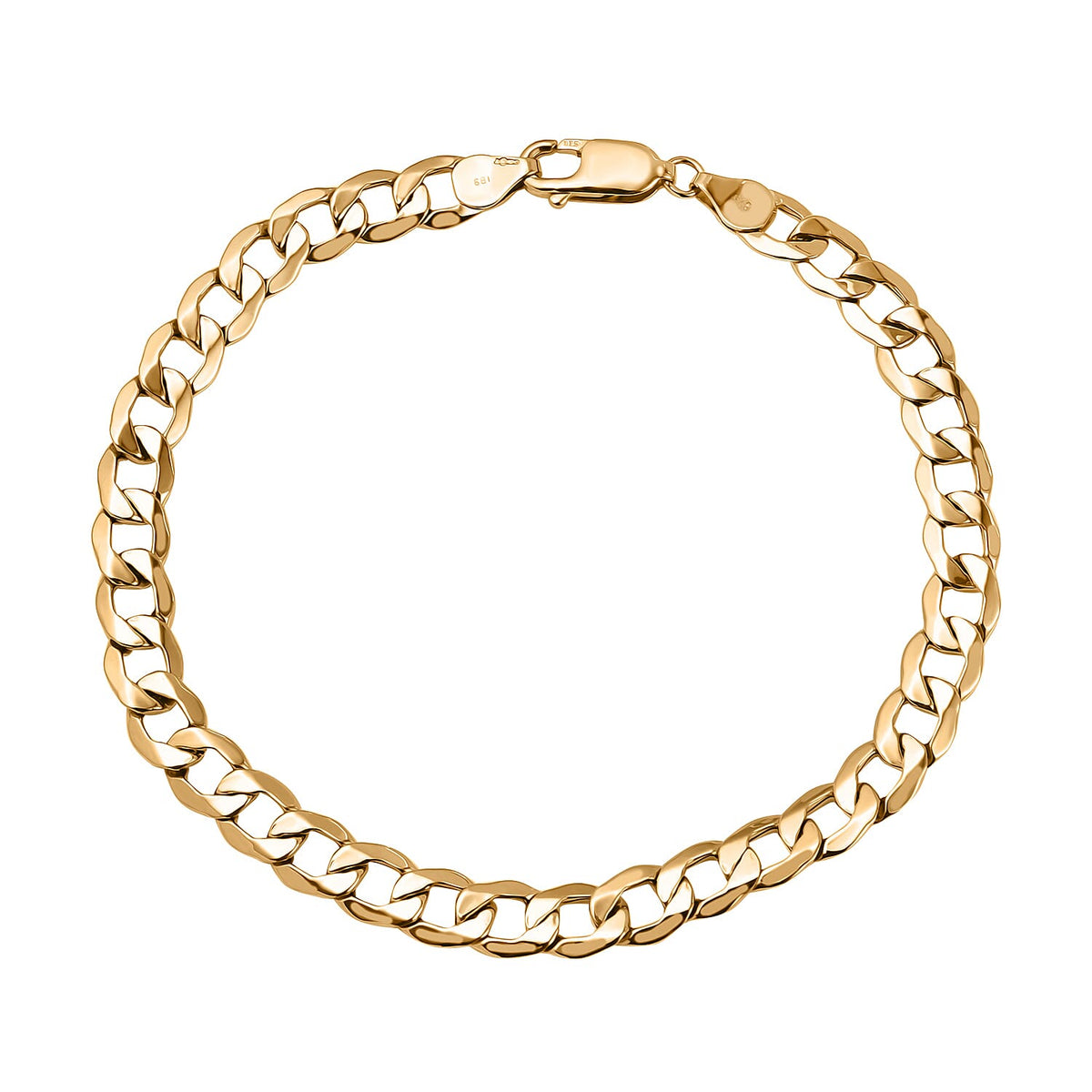 Vicenza Closeout - 9K Yellow Gold Curb Bracelet (Size - 8.5), Gold Wt. 5.10 Gms 7712235 1
