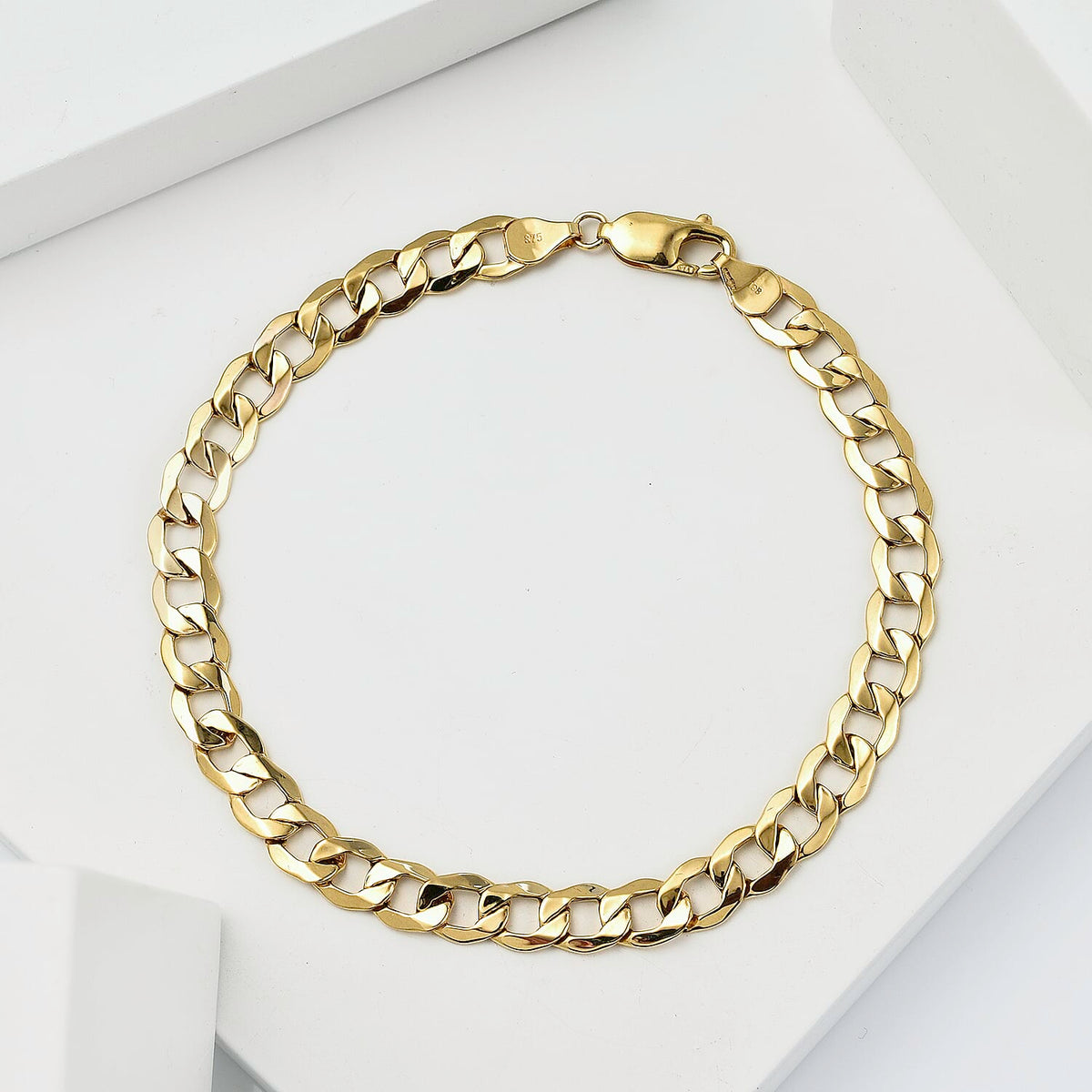 Vicenza Closeout - 9K Yellow Gold Curb Bracelet (Size - 8.5), Gold Wt. 5.10 Gms 7712235 2