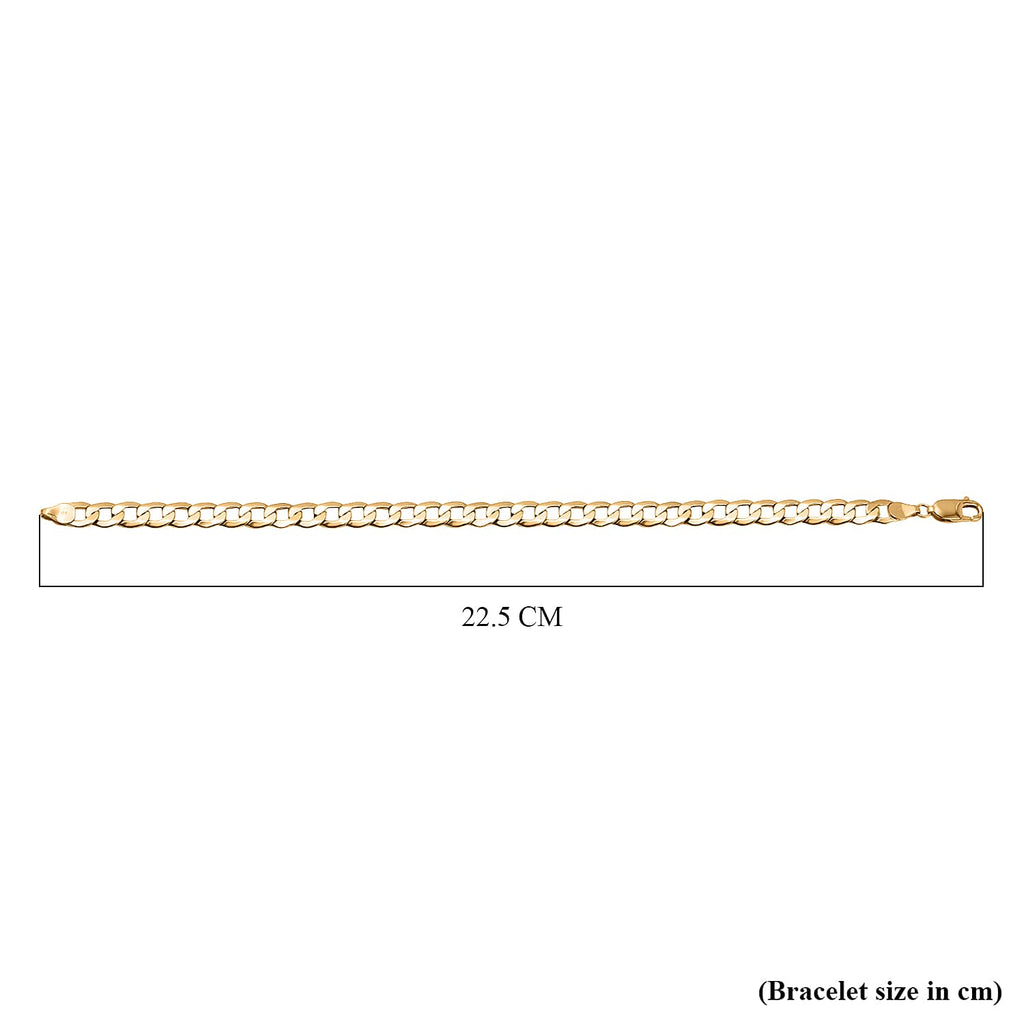 Vicenza Closeout - 9K Yellow Gold Curb Bracelet (Size - 8.5), Gold Wt. 5.10 Gms