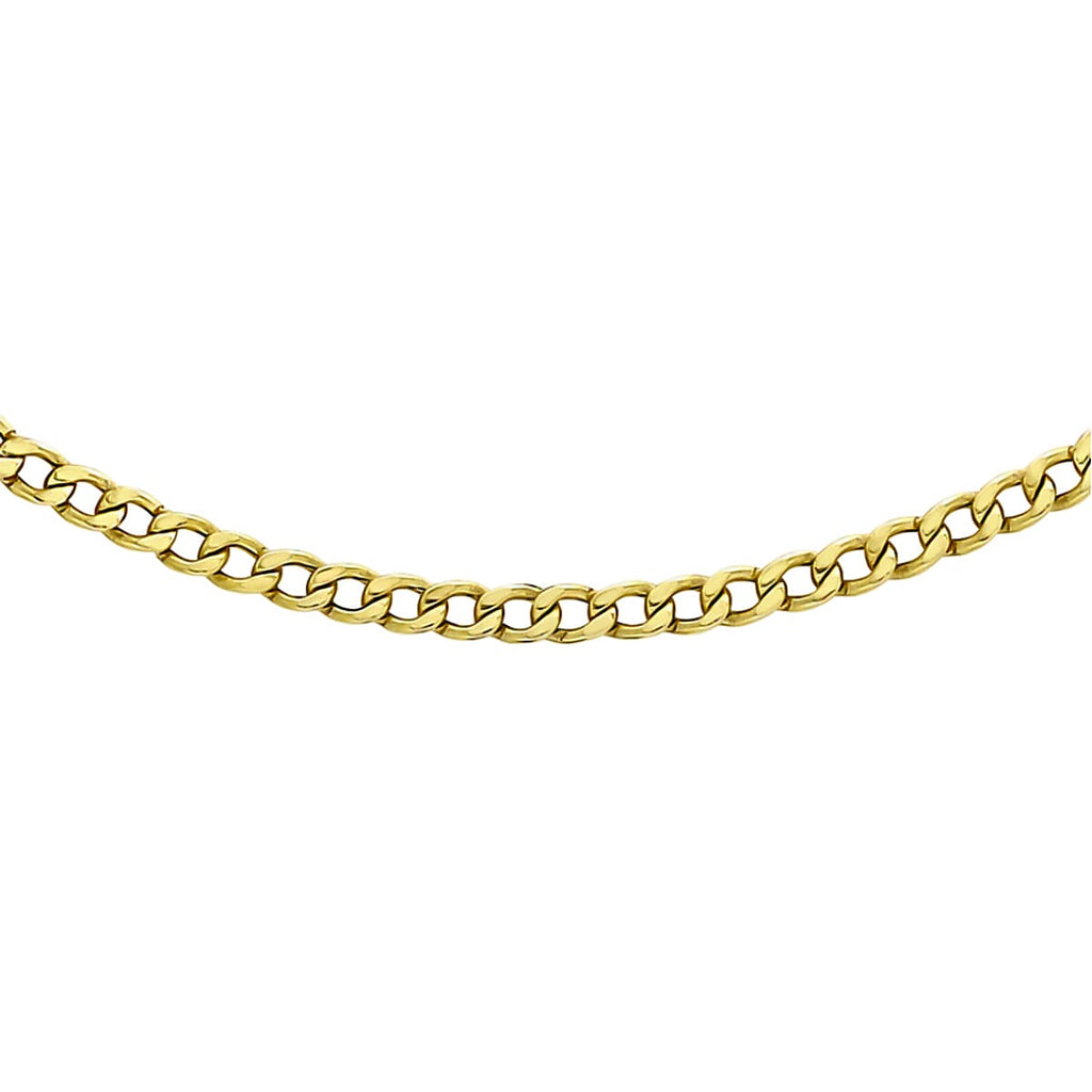 Vicenza Closeout - 9K Yellow Gold Curb Chain (Size - 24) 2.40 grams