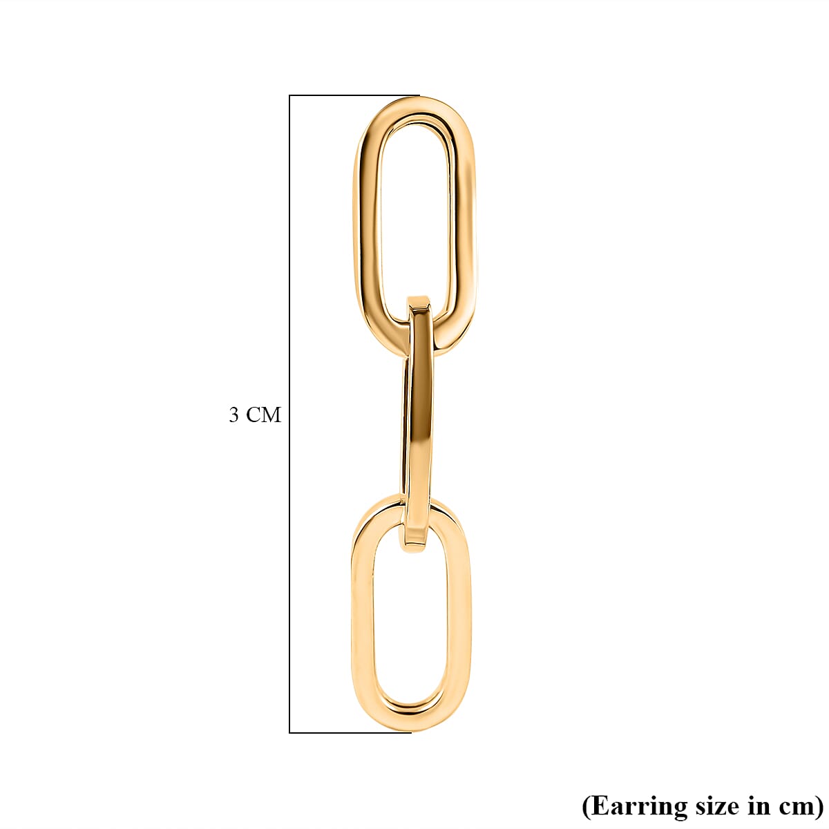 Vicenza Closeout - 9K Yellow Gold Paperclip Drop Earrings 7674333 5
