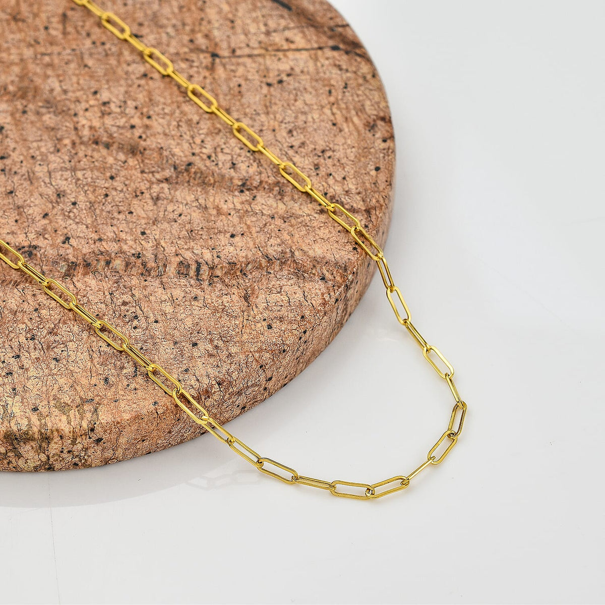 Vicenza Closeout - 9K Yellow Gold Paperclip Necklace (Size - 30) 7724250 2
