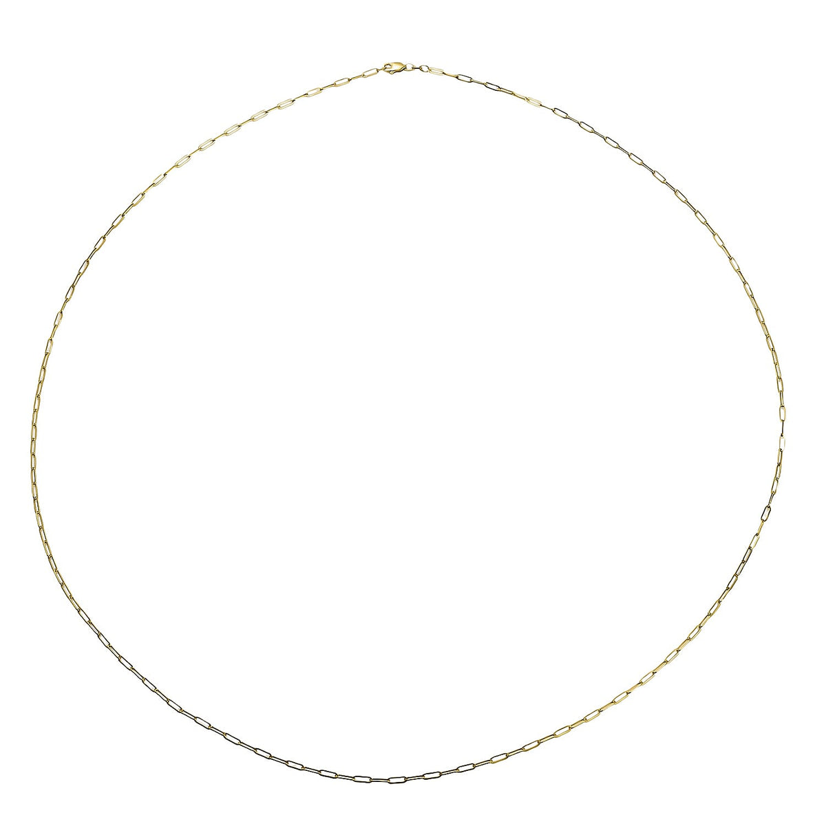 Vicenza Closeout - 9K Yellow Gold Paperclip Necklace (Size - 30) 7724250 3