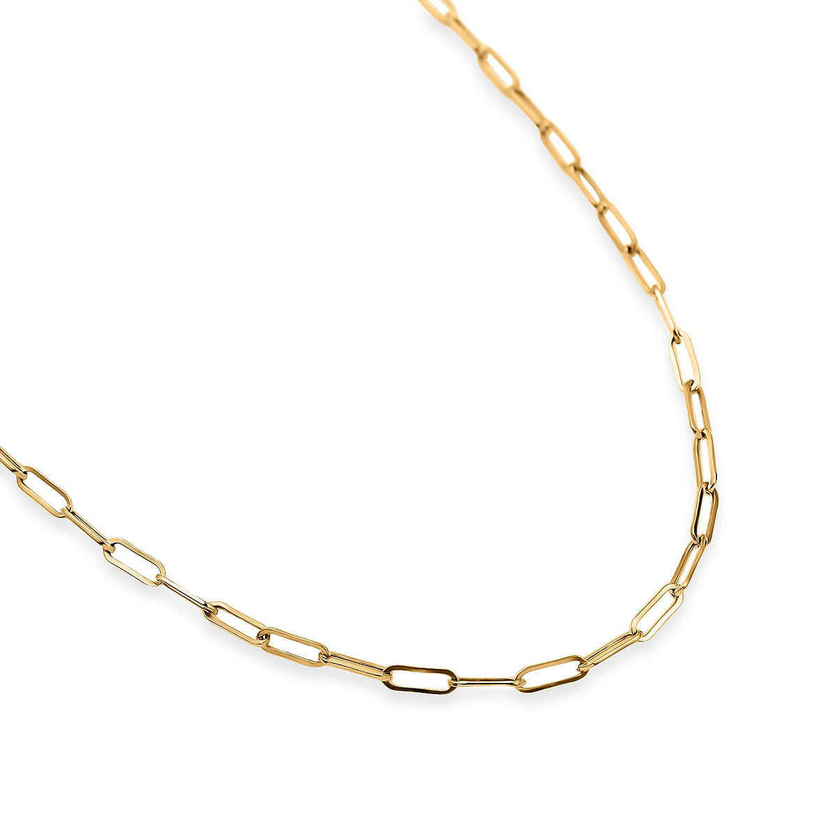 Vicenza Closeout - 9K Yellow Gold Paperclip Necklace (Size - 30) 7724250 4