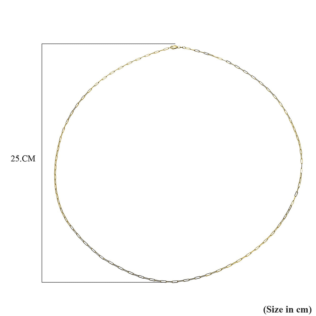 Vicenza Closeout - 9K Yellow Gold Paperclip Necklace (Size - 30) 7724250 6