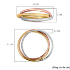 Italian Made Closeout Deal - Designer Inspired 9K Yellow, White and Rose Gold Ring