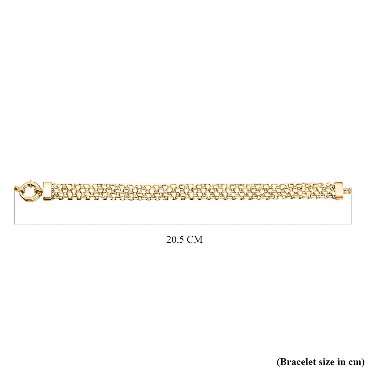 Vicenza Closeout - Gold Overlay Sterling Silver Bismark Bracelet (Size - 7.5) 7725072 4
