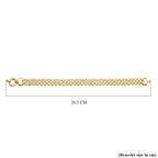 Vicenza Closeout - Gold Overlay Sterling Silver Bismark Bracelet (Size - 7.5)