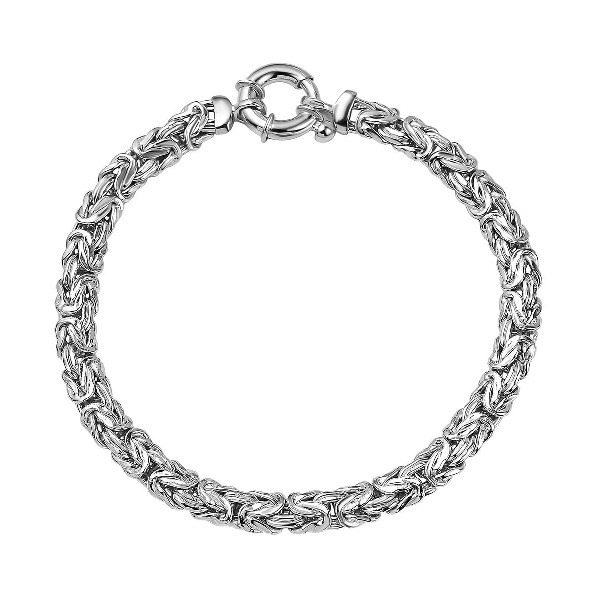 Vicenza Closeout - Sterling Silver Byzantine Bracelet (Size - 7.5), Silver Wt. 9.50 Gms 7657042 1