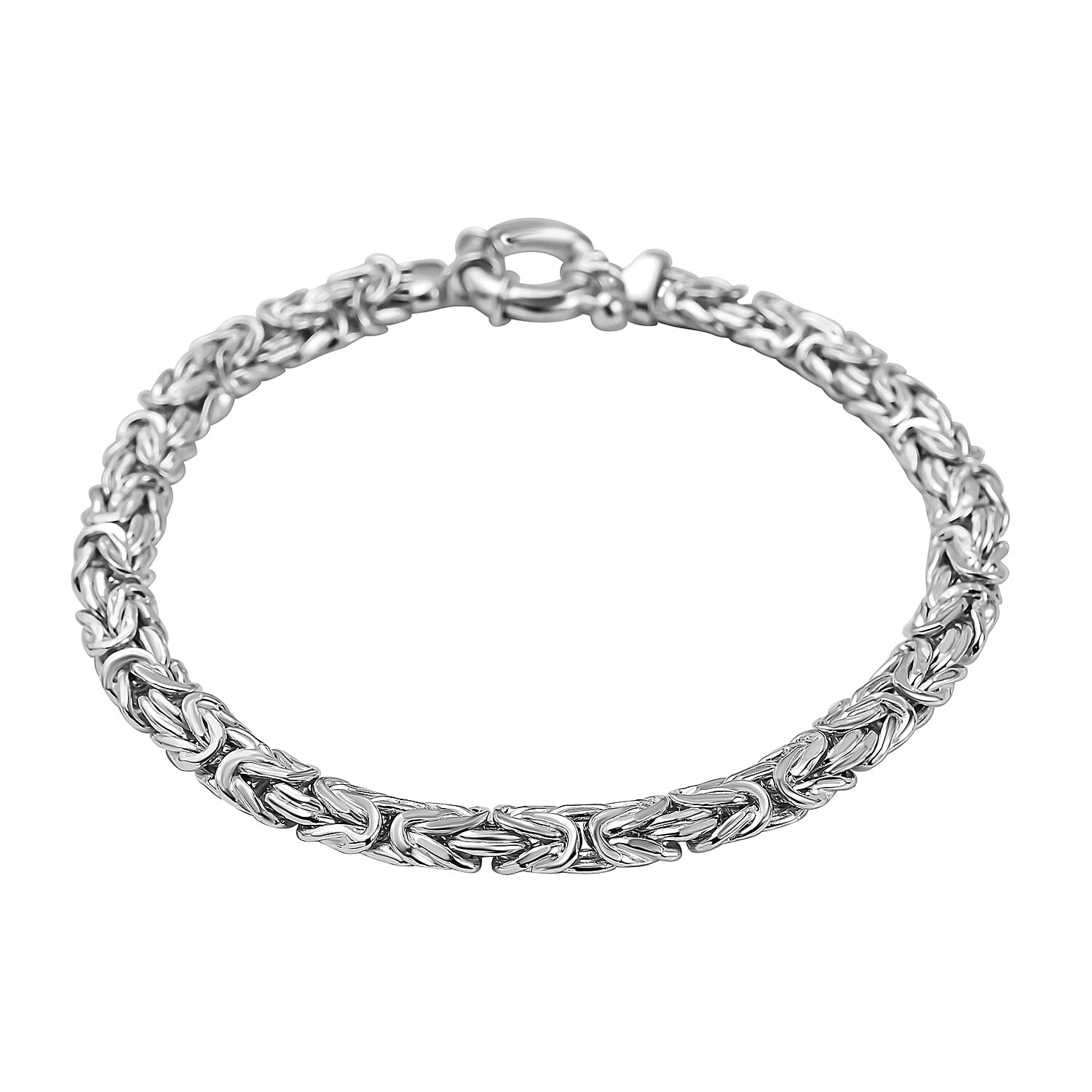 Vicenza Closeout - Sterling Silver Byzantine Bracelet (Size - 7.5), Silver Wt. 9.50 Gms 7657042 3