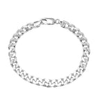 Vicenza Closeout Sterling Silver Curb Bracelet (Size - 8), Silver Wt 17.40 Gms