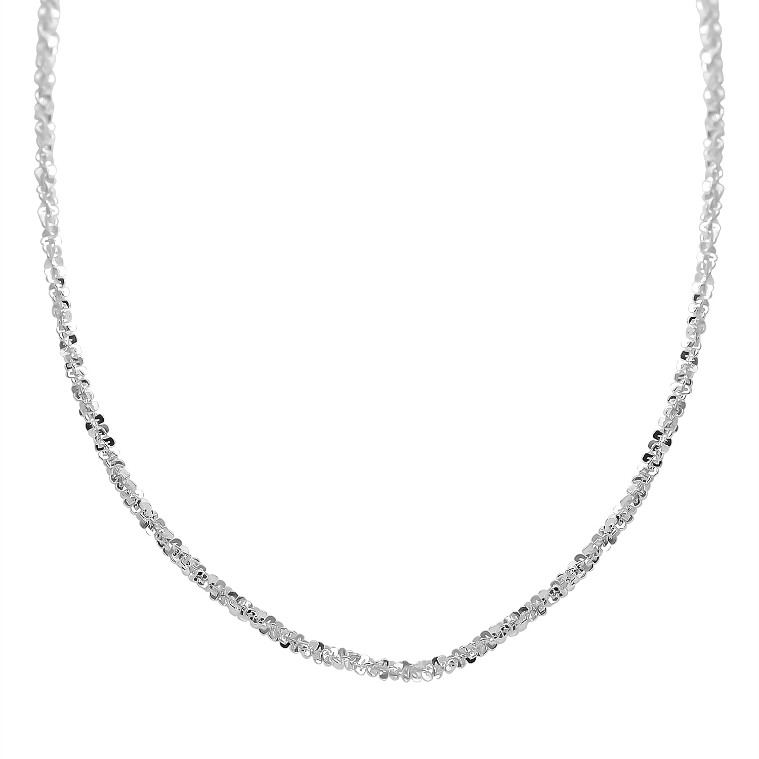 Vicenza Closeout - Sterling Silver Diamond Cut 30 Inch Rock Necklace 7566750 0