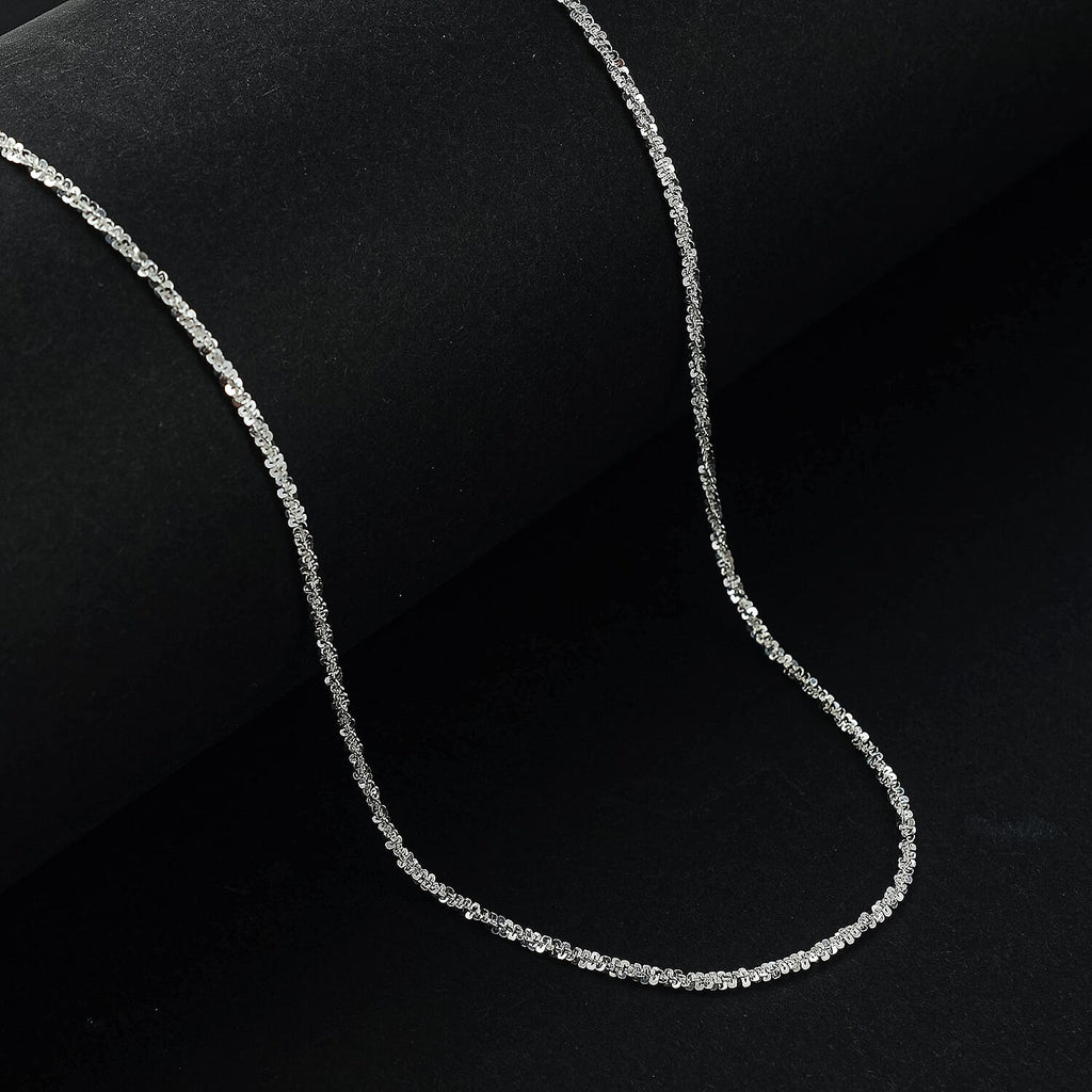 Vicenza Closeout - Sterling Silver Diamond Cut 30 Inch Rock Necklace