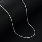 Vicenza Closeout - Sterling Silver Diamond Cut 30 Inch Rock Necklace