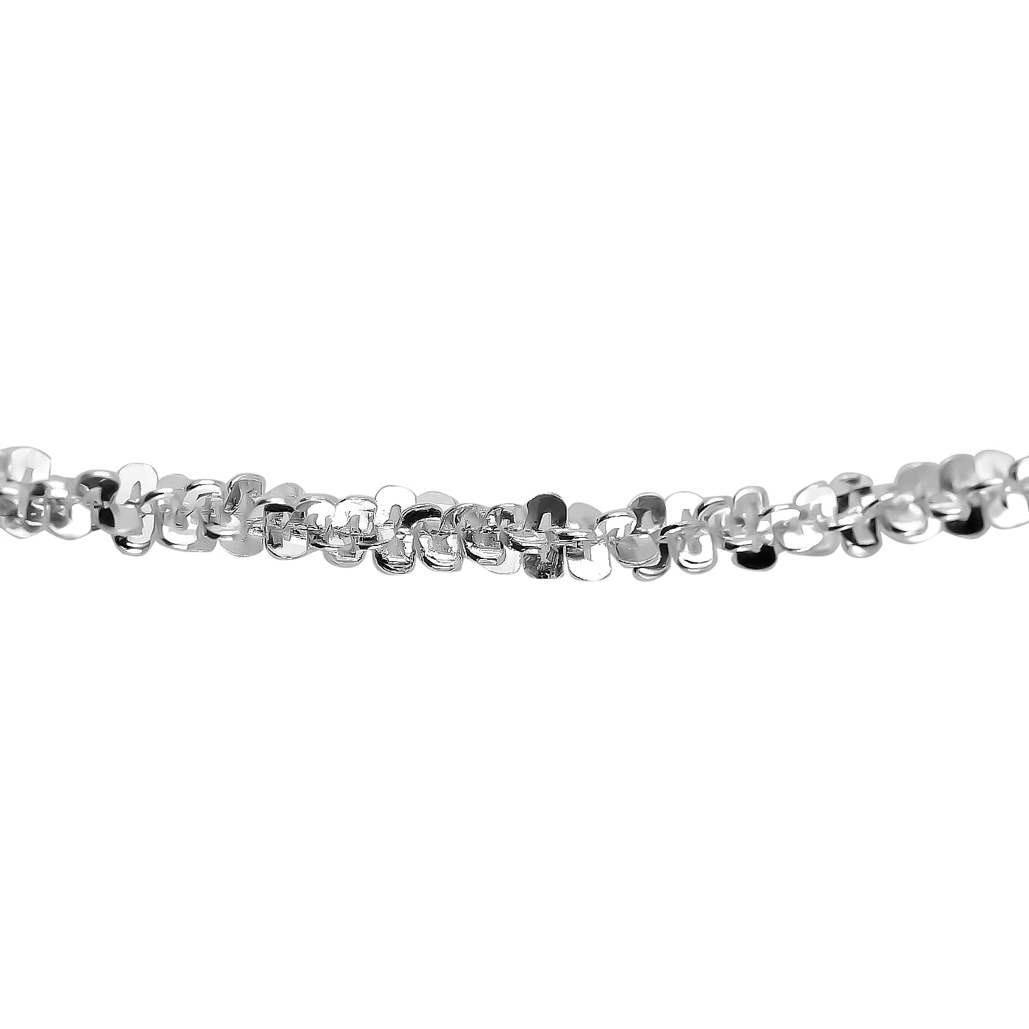 Vicenza Closeout - Sterling Silver Diamond Cut 30 Inch Rock Necklace 7566750 2