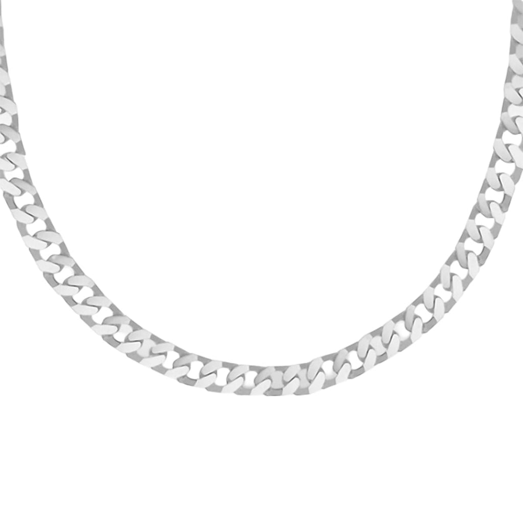 Vicenza Closeout - Sterling Silver Diamond Cut Square Curb Necklace (Size - 22), Silver Wt. 19 Gms