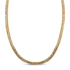 Vicenza Closeout - Yellow Gold Overlay Sterling Silver Snake Chain (Size - 24)
