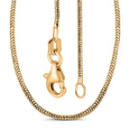 Vicenza Closeout - Yellow Gold Overlay Sterling Silver Snake Chain (Size - 24)