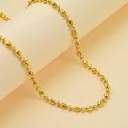Vicenza Closeout - Rhodium & Yellow Gold Plated Sterling Silver Saturno Necklace (Size - 20), Silver Wt. 16.00 Gms.