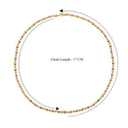 Vicenza Closeout - Rhodium & Yellow Gold Plated Sterling Silver Saturno Necklace (Size - 20), Silver Wt. 16.00 Gms.