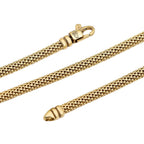 9K Yellow Gold Popcorn Snake Necklace (Size - 20) With Lobster Clasp, Gold Wt. 10.48 Gms