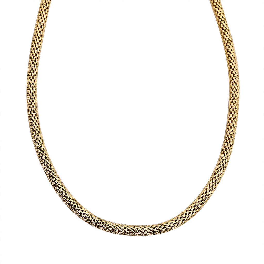9K Yellow Gold Popcorn Snake Necklace (Size - 20) With Lobster Clasp, Gold Wt. 10.48 Gms