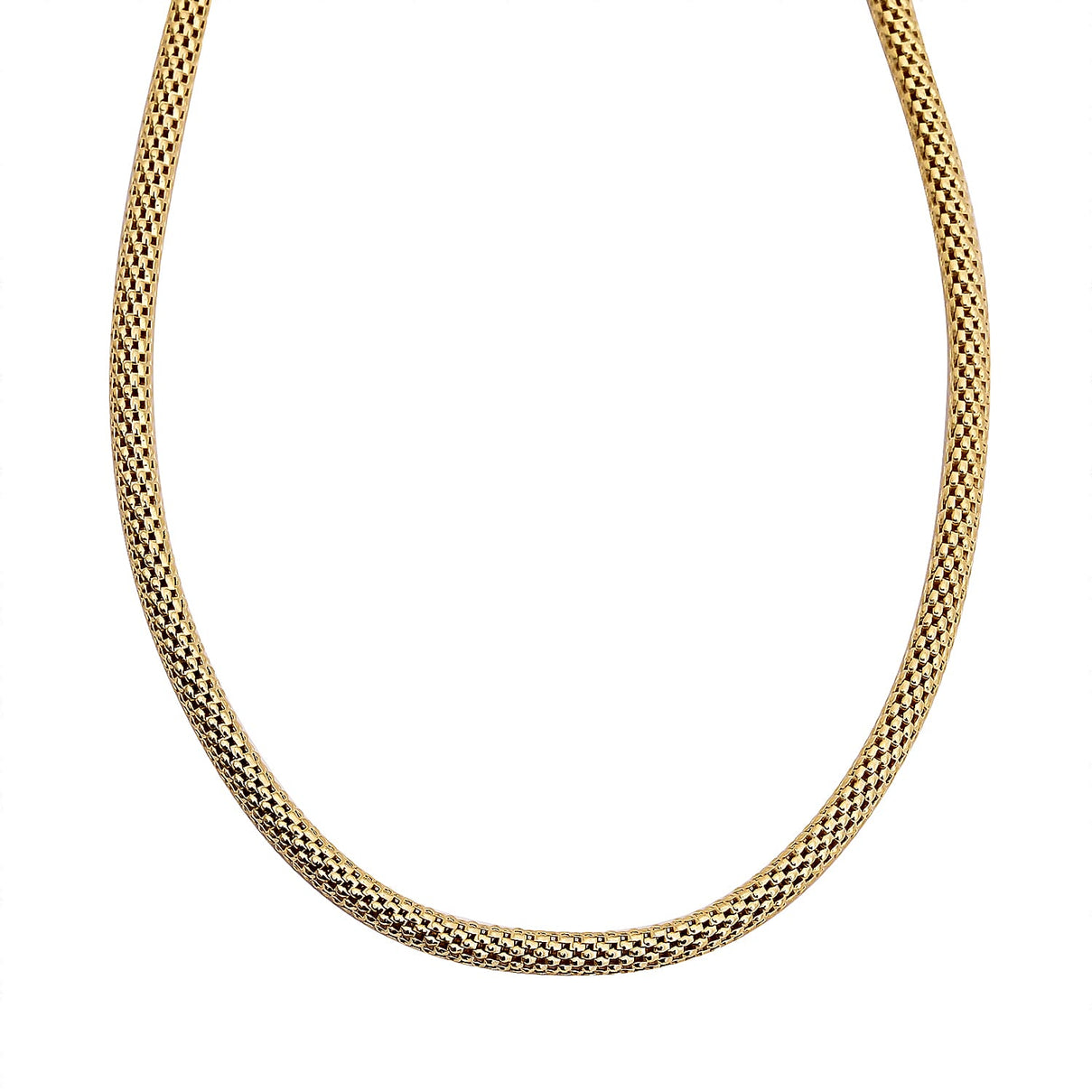 Vicenza Collection 9K Yellow Gold Necklace in Popcorn Snake Pattern Size 20, Gold Wt. 10.48 Gms 8730123 3