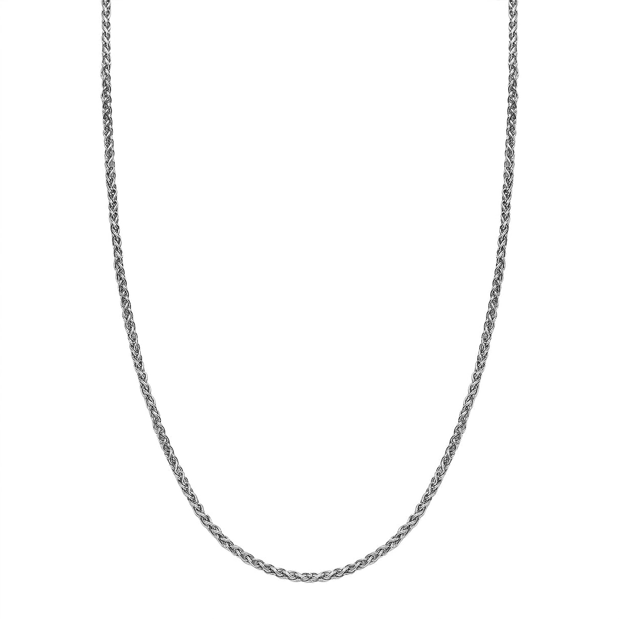 Vicenza Collection Adjustable Spiga Slider Chain in Platinum Plated Silver Size 18 Inch 3294272 2