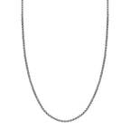 Rhodium Overlay Sterling Silver Adjustable Spiga Slider Chain      (Size 18) with Spring Ring Clasp.