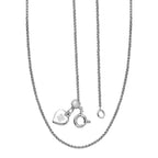 Rhodium Overlay Sterling Silver Adjustable Spiga Slider Chain      (Size 18) with Spring Ring Clasp.