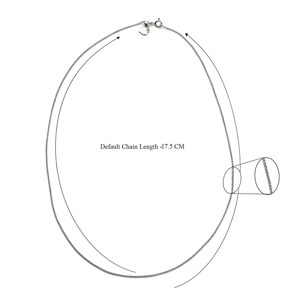 Rhodium Overlay Sterling Silver Adjustable Spiga Slider Chain      (Size 18) with Spring Ring Clasp.