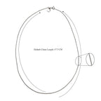 Rhodium Overlay Sterling Silver Adjustable Spiga Slider Chain      (Size 18) with Spring Ring Clasp.