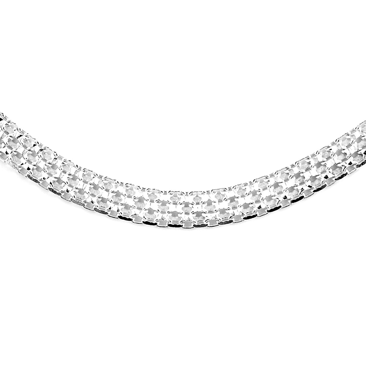 Vicenza Collection Bismark Necklace in Sterling Silver 6.30 Grams 18 with 2 Inch Extender 3411005 0