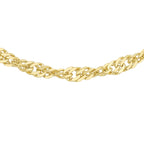 9K Yellow Gold Twisted Curb Chain (Size 16) with Spring Ring Clasp, Gold Wt 3.00 Gms.