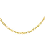 9K Yellow Gold Twisted Curb Chain (Size 16) with Spring Ring Clasp, Gold Wt 3.00 Gms.