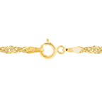 9K Yellow Gold Twisted Curb Chain (Size 16) with Spring Ring Clasp, Gold Wt 3.00 Gms.