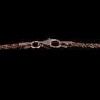 Italian Made - Rose Gold Overlay Sterling Silver Rock Chain (Size 24) with Lobster Clasp