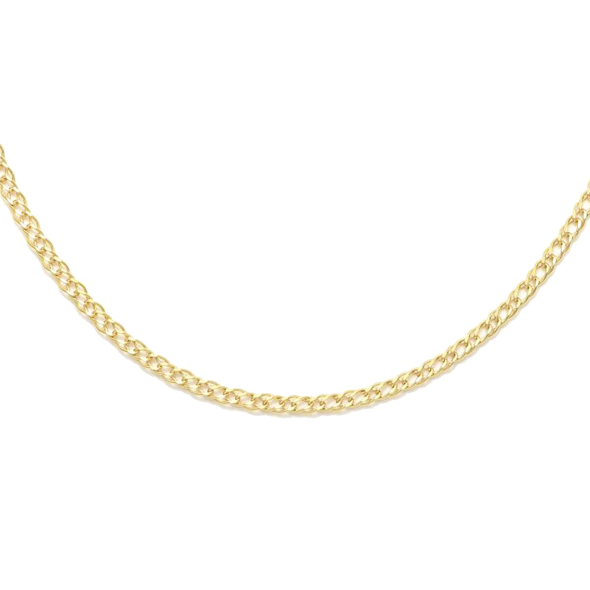 Vicenza Collection Italian Made Dual Curb Necklace Size 17.5 in 9K Yellow Gold, Wt. 2.32 gm 6850730 0