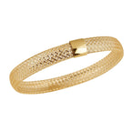 9K Yellow Gold Stretchable Mesh Bracelet (Size 6-10)