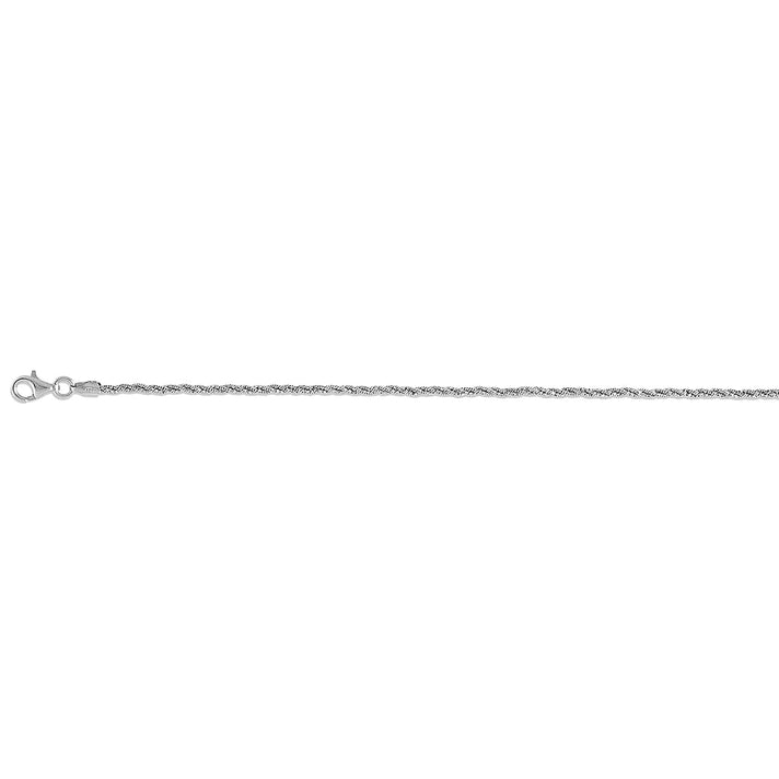 Vicenza Collection 0.8MM Round Snake Necklace (Size - 30) with Lobster Clasp in Rhodium Overlay Sterling Silver 8183709 1