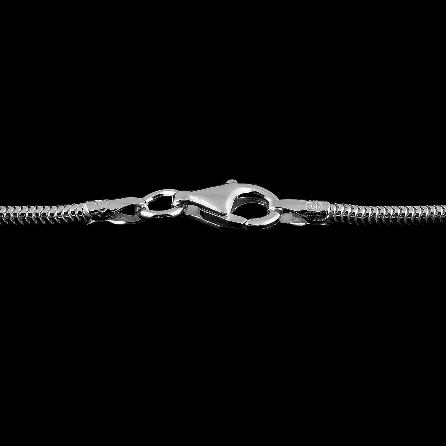 Vicenza Collection Round Snake Chain in Sterling Silver 20 Inch 3368596 3
