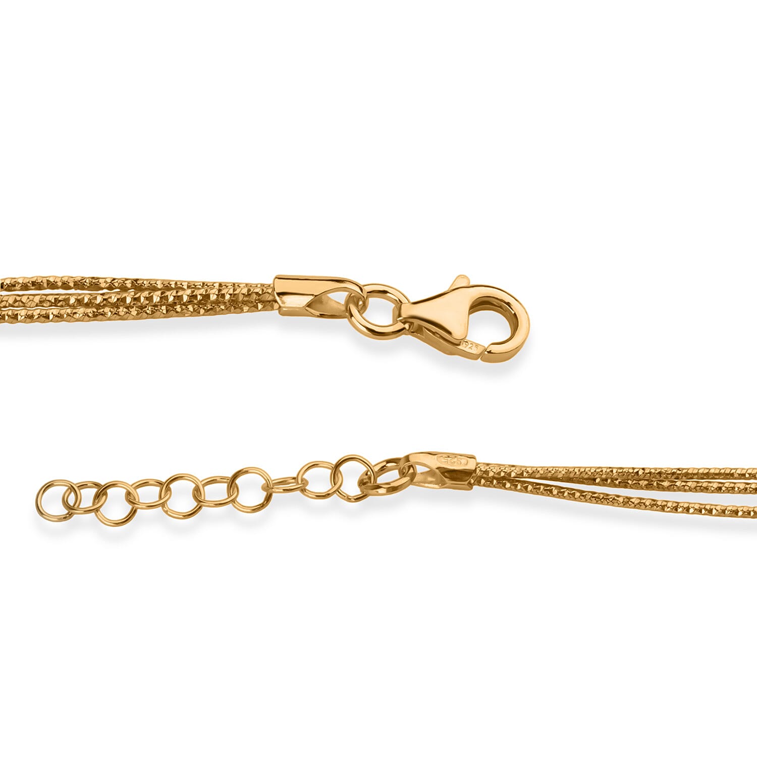 Vicenza Collection Sterling Silver Bracelet (Size - 7 - 1 Ext) with Lobster Clasp in Yellow Gold Plating 8183838 3
