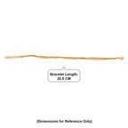 Vicenza Collection Sterling Silver Bracelet (Size - 7 - 1 Ext) with Lobster Clasp in Yellow Gold Plating