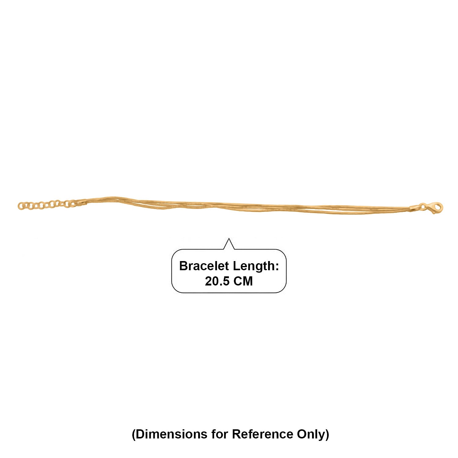 Vicenza Collection Sterling Silver Bracelet (Size - 7 - 1 Ext) with Lobster Clasp in Yellow Gold Plating 8183838 4