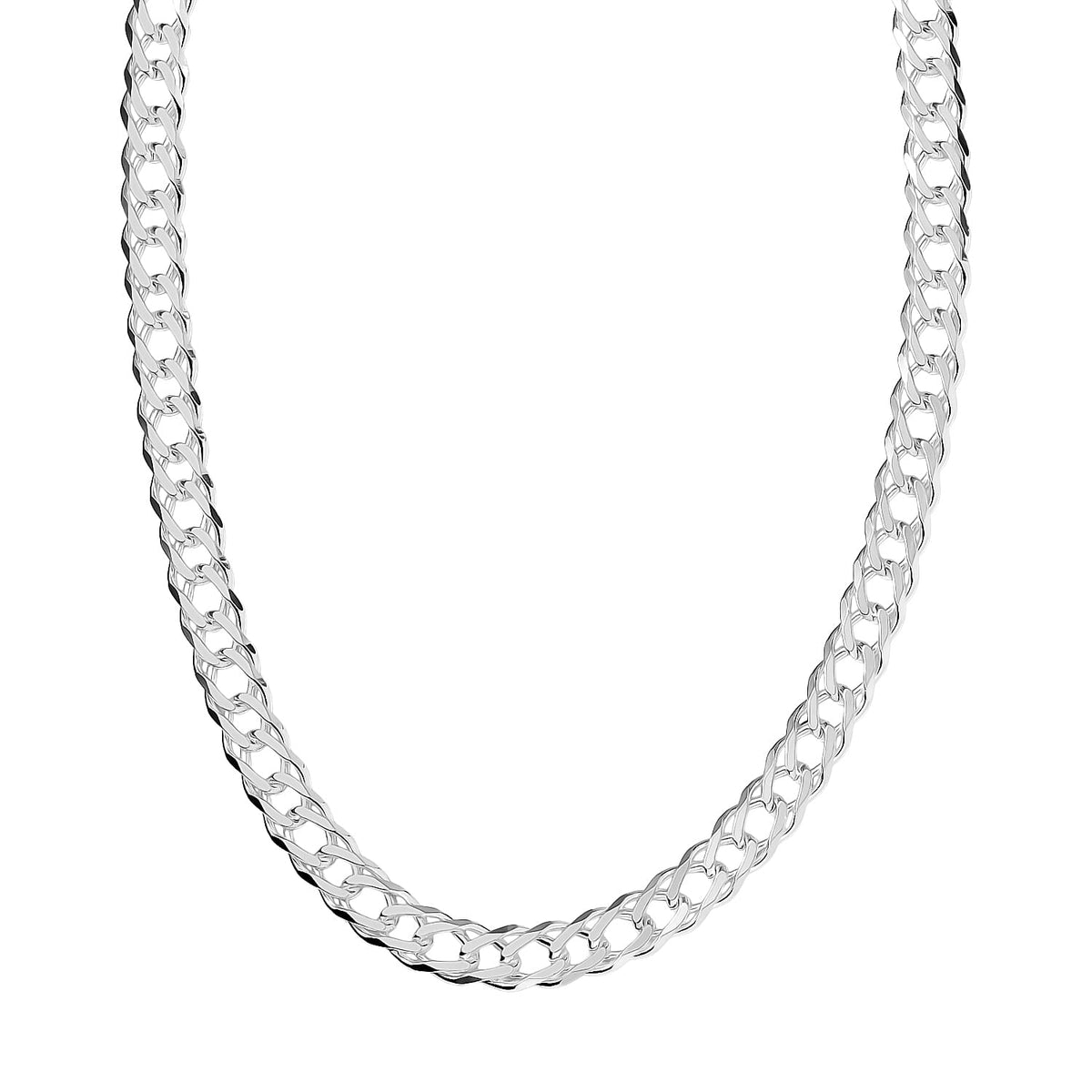 Vicenza Closeout Deal - Sterling Silver 6.3MM Rambo Chain Necklace (Size - 22) with Lobster Clasp 8183714 6